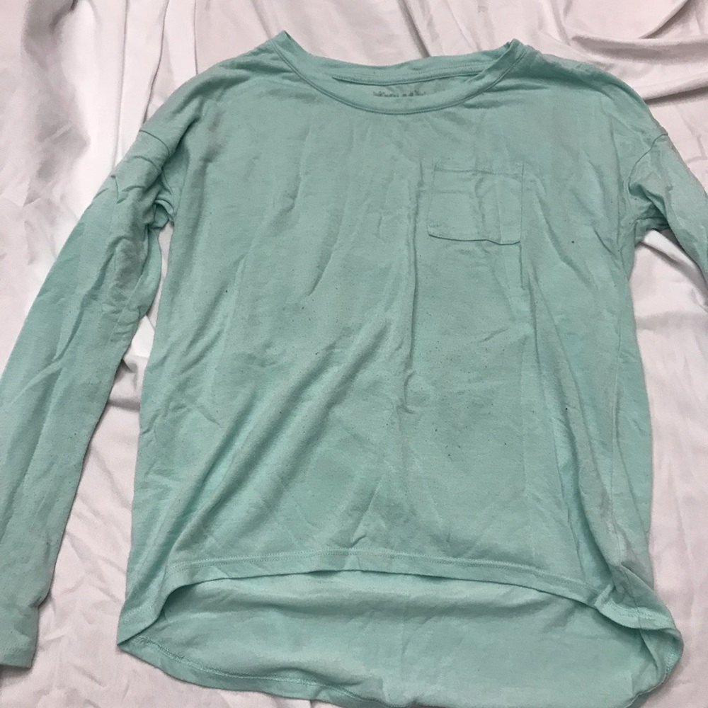 Girls light green pajama top